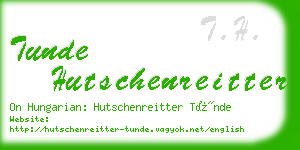 tunde hutschenreitter business card